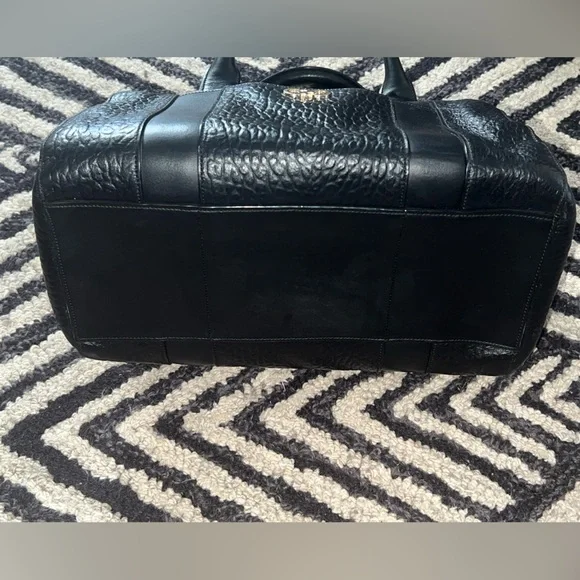 Cole Haan Black Textured Satchel - Picture 4 of 5